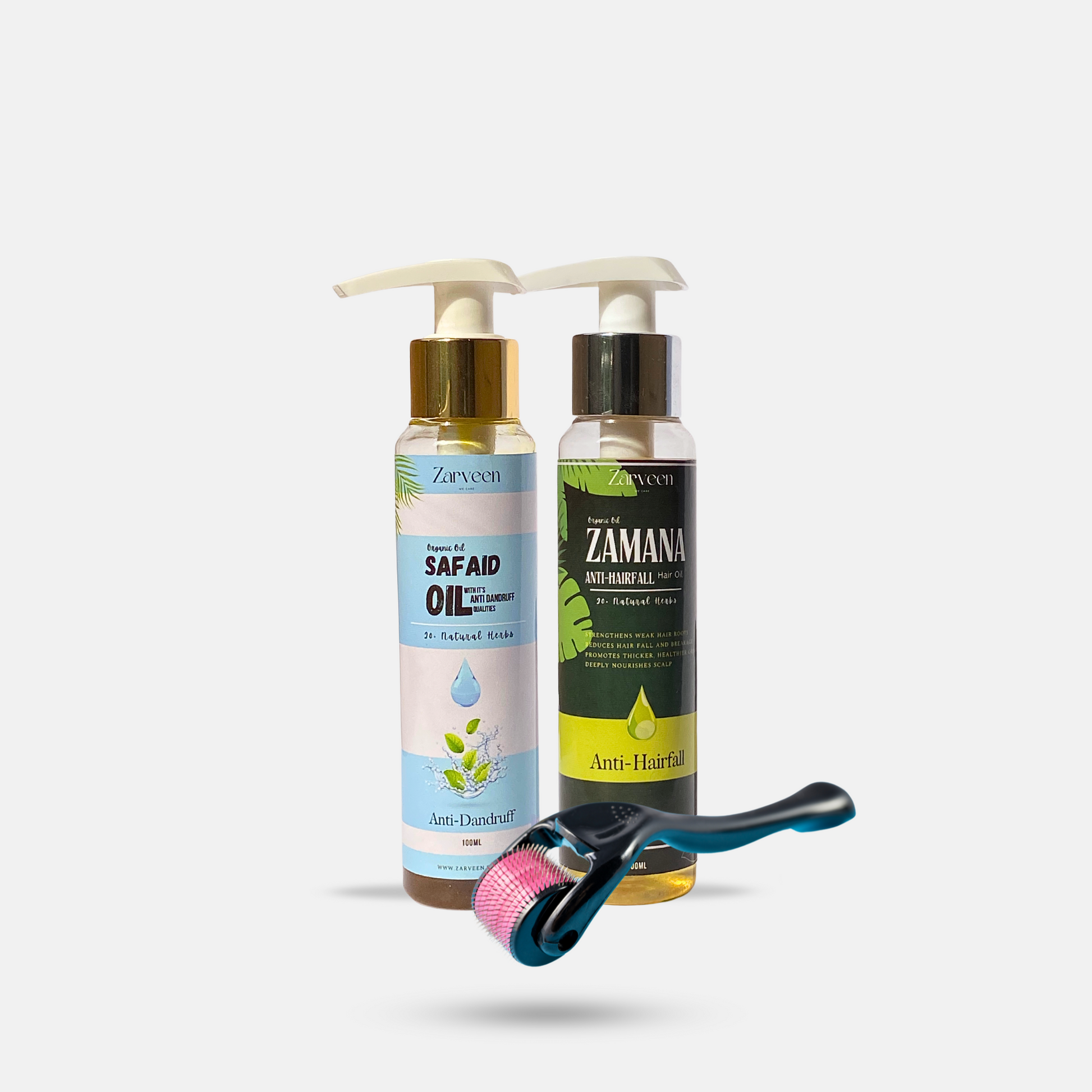 Organic Hair Oil Bundle with derma roller