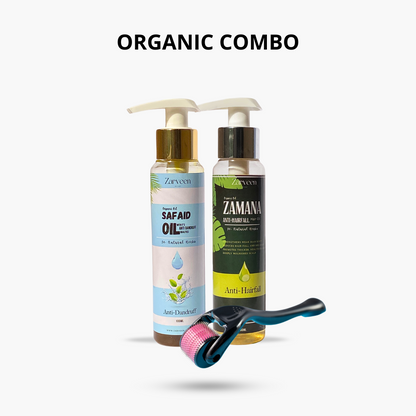 Organic Hair Oil Bundle with derma roller