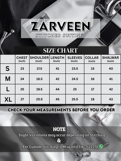 Zarveen Deep Green Stitched Suit – Subtle 80x80 Wash & Wear with Premium Stitching - Zarveen
